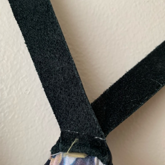 Jumpsuit leather straps colorful top - Picture 3 of 5